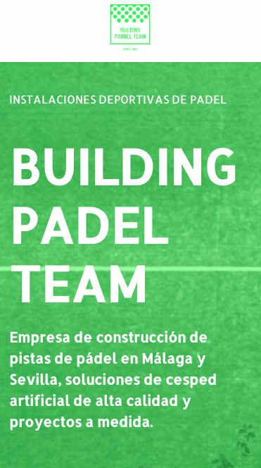 Diseño Web Empresa Construcción de Pistas de Padel